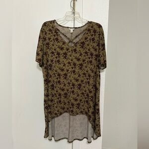 Cato Est. 1948 j/m sportswear floral high-low top size XL